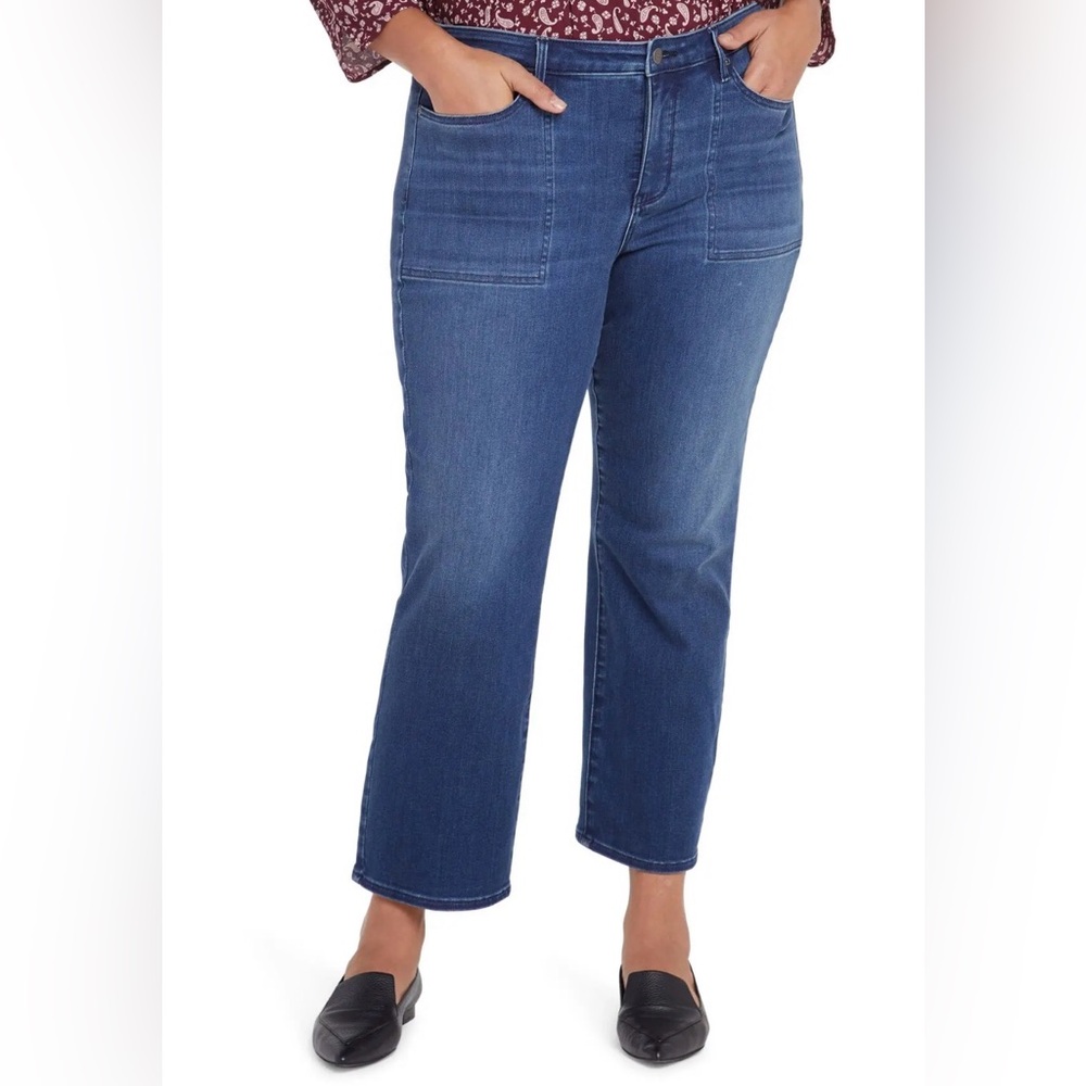 NYDJ Women’s Size 18 Cropped Bootcut Jeans 24” Inseam Medium Wash Stretch